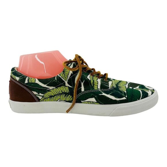 Bucketfeet Mens Tropical Leaf Print Sneakers Size 10 Canvas & Faux Leather - Picture 9 of 13